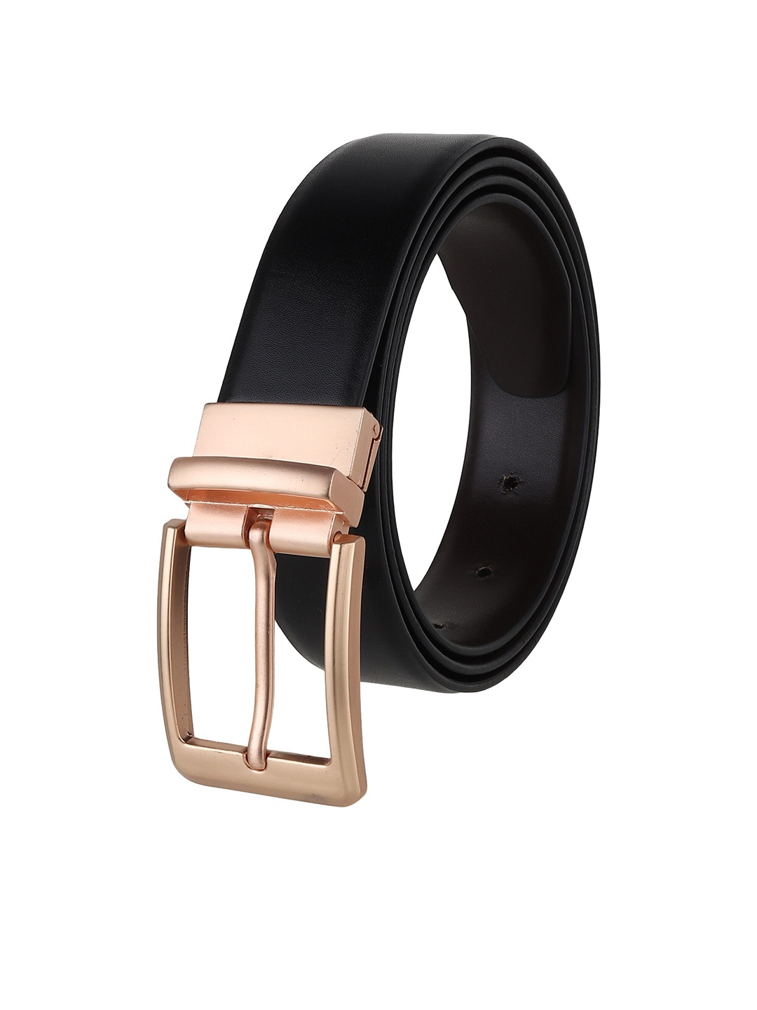 

SAMTROH Men Textured Reversible Formal Belt, Black
