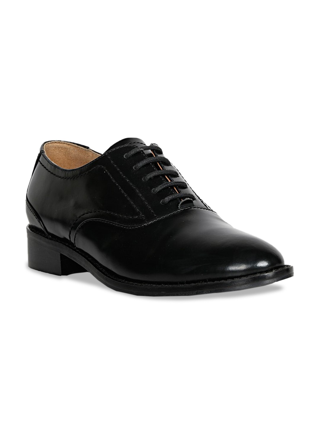 

Saint G Women Heeled Leather Formal Oxfords, Black