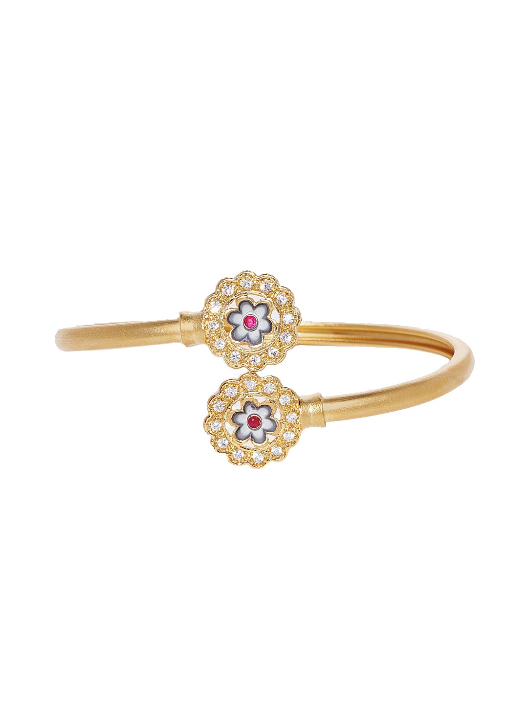 

AccessHer Gold-Plated Kundan Cuff Bracelet
