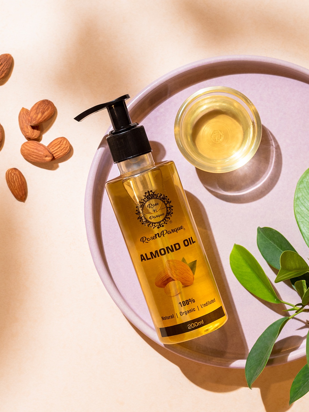 

ROSENPARQUE Cold Pressed Almond Hair Oil 200ml, Gold