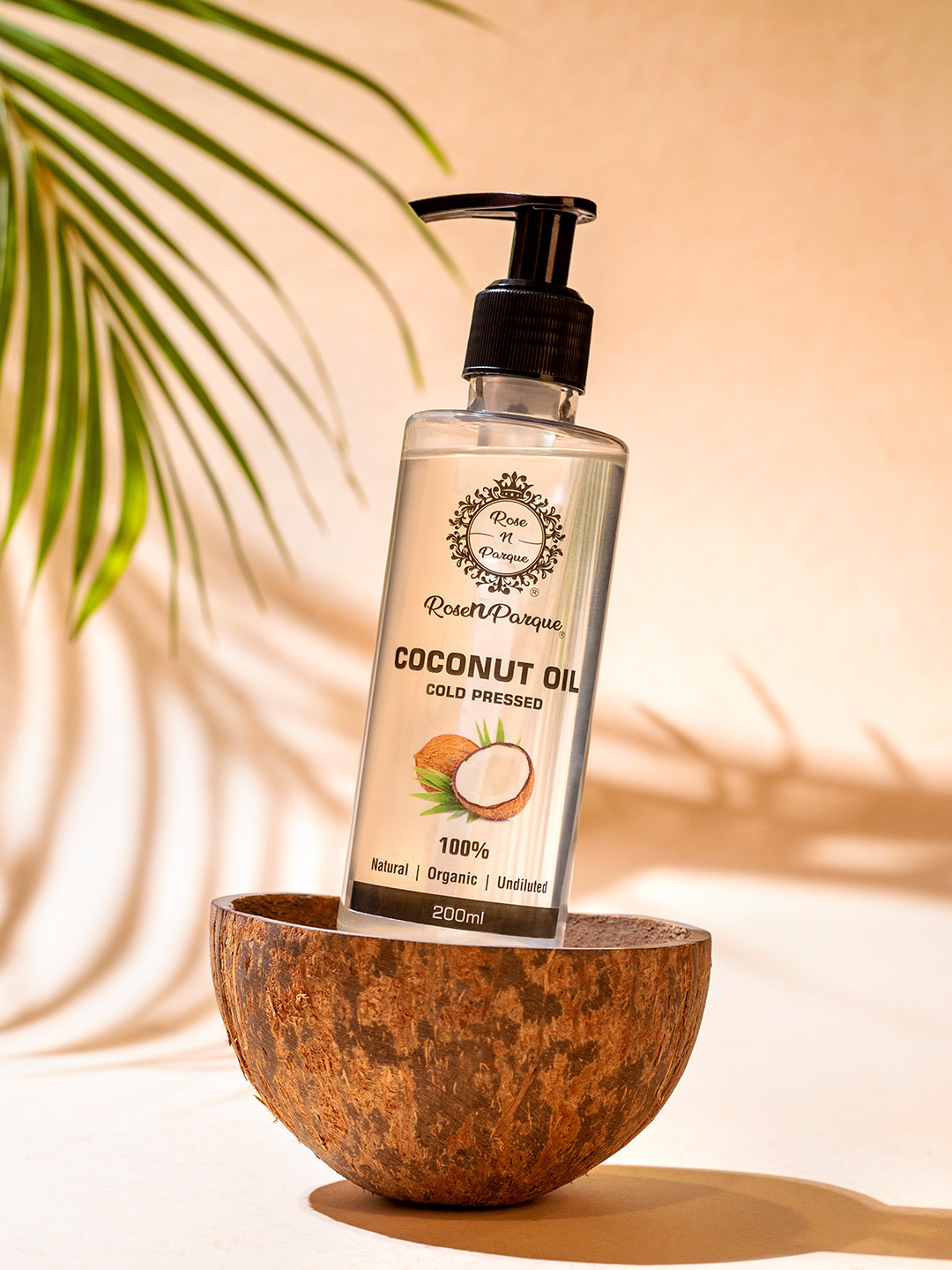 

ROSENPARQUE Cold Pressed Coconut Hair Oil 200ml, Brown