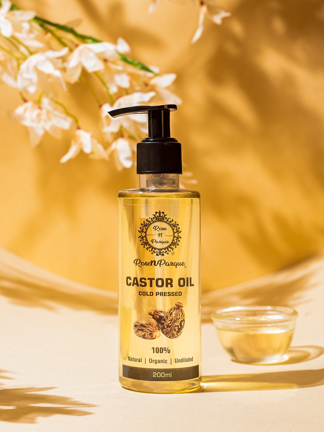 

ROSENPARQUE Cold Pressed Castor Hair Oil 200ml, Na