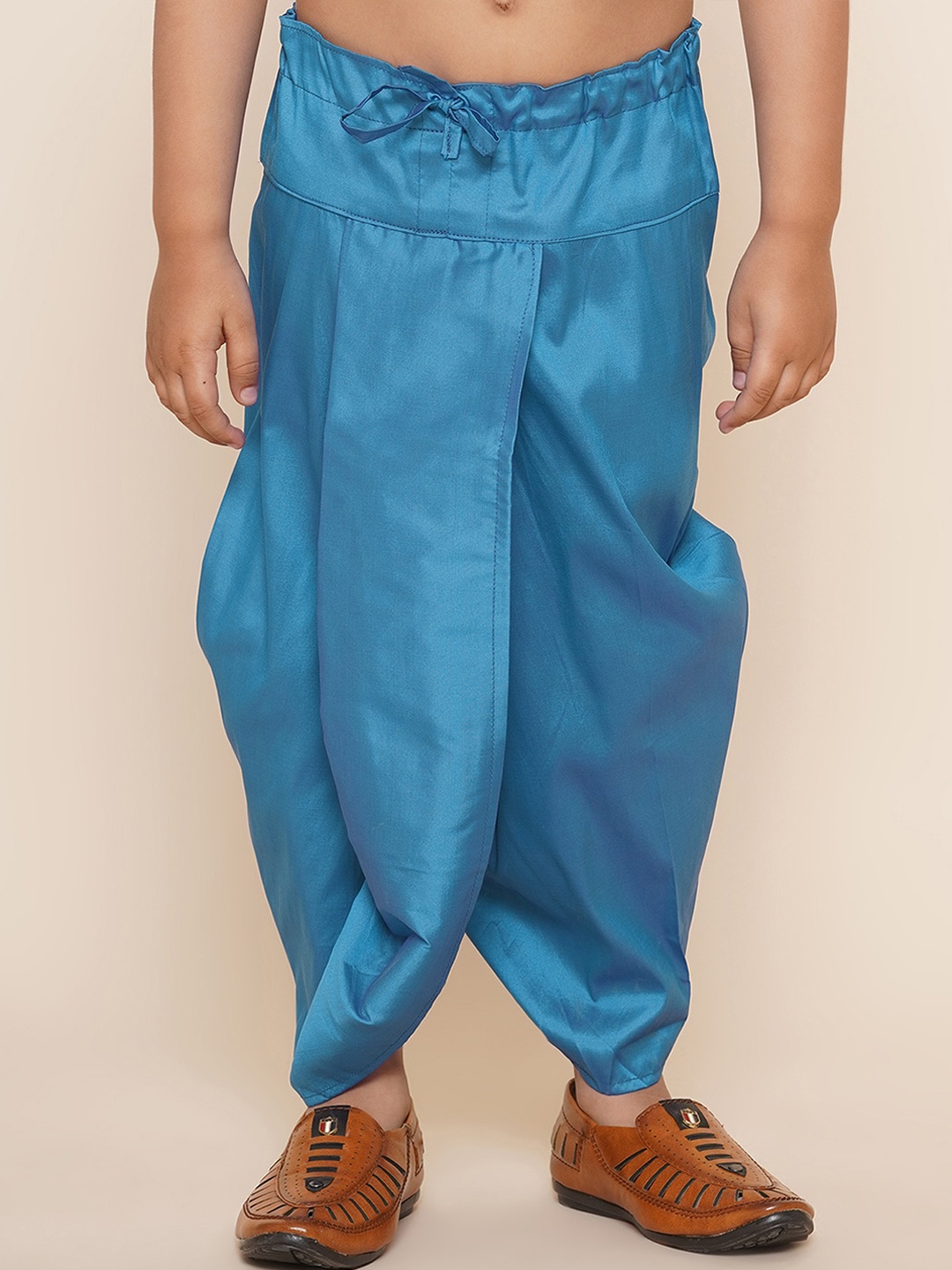 

Sethukrishna Boys Art Silk Dhoti Pants, Turquoise blue