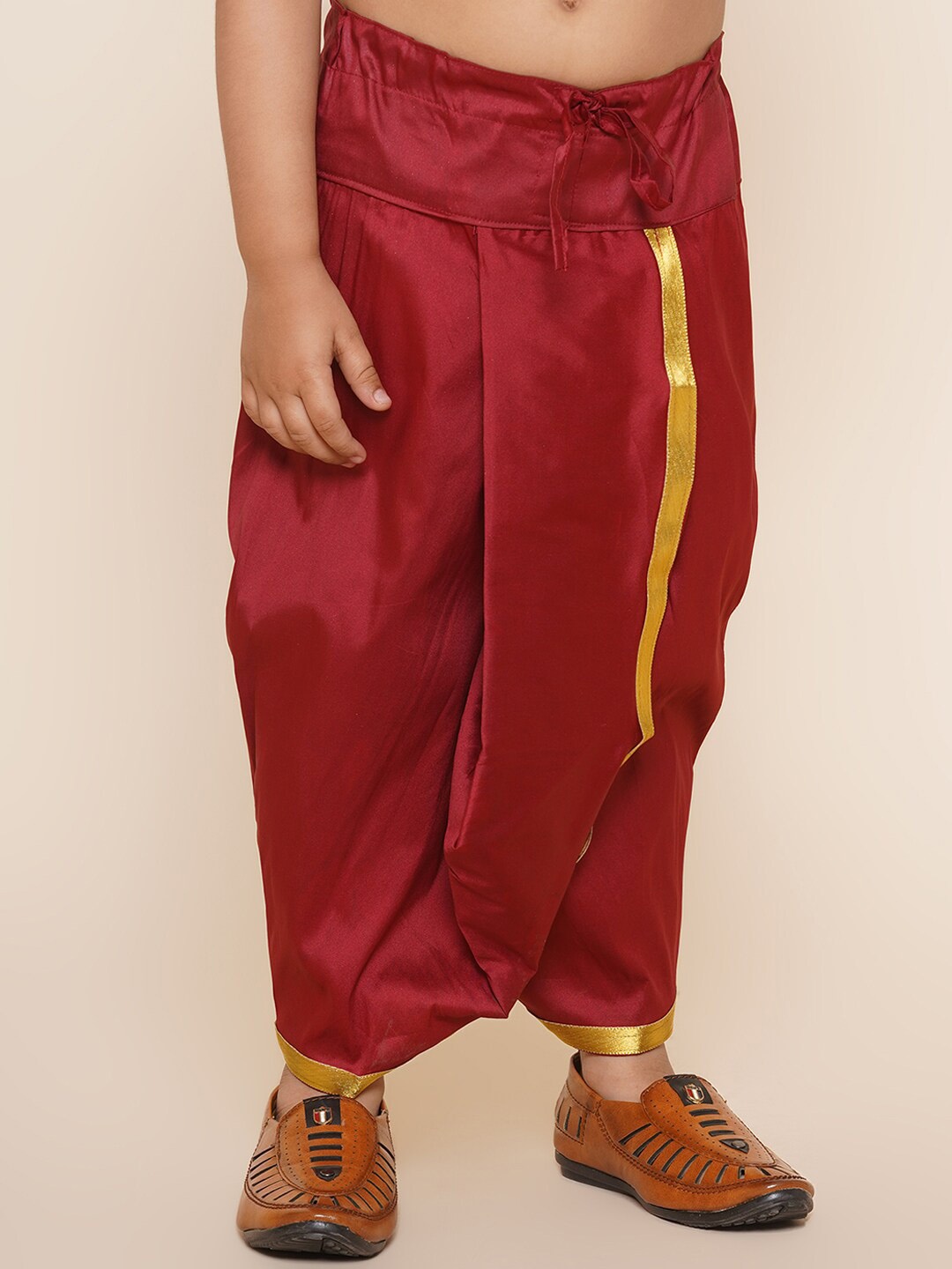 

Sethukrishna Boys Art Silk Dhoti Pants, Maroon