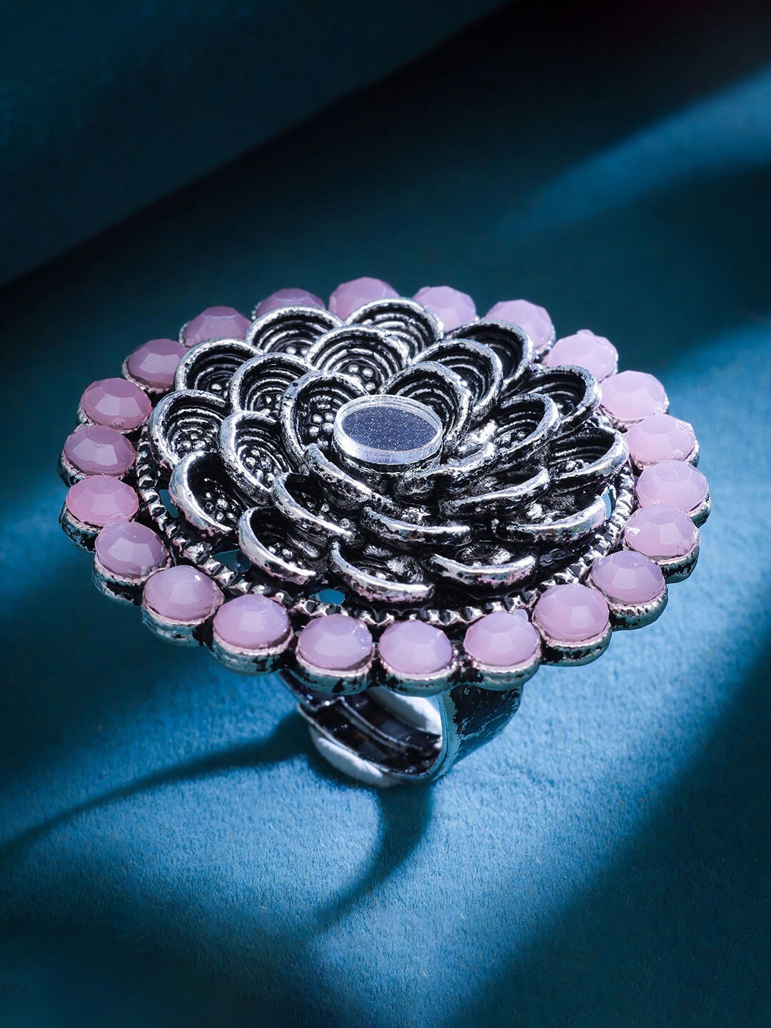 

Sukkhi Silver-Plated Stone-Studded Ring