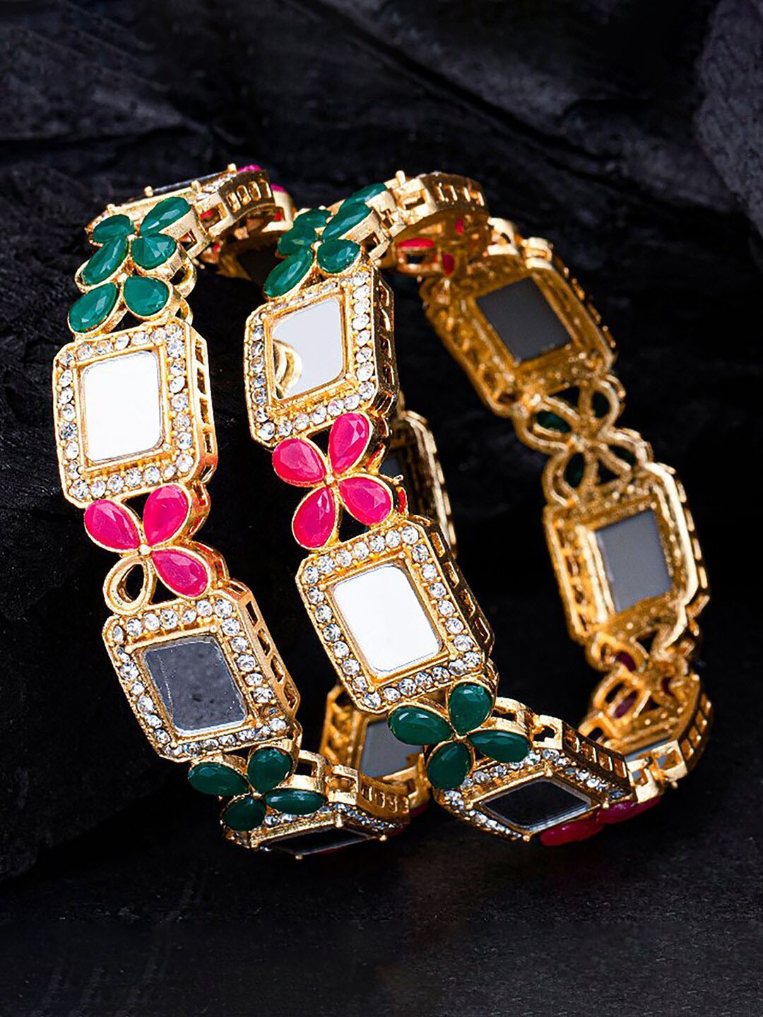 

Sukkhi Set of 2 Gold-Plated Bangles