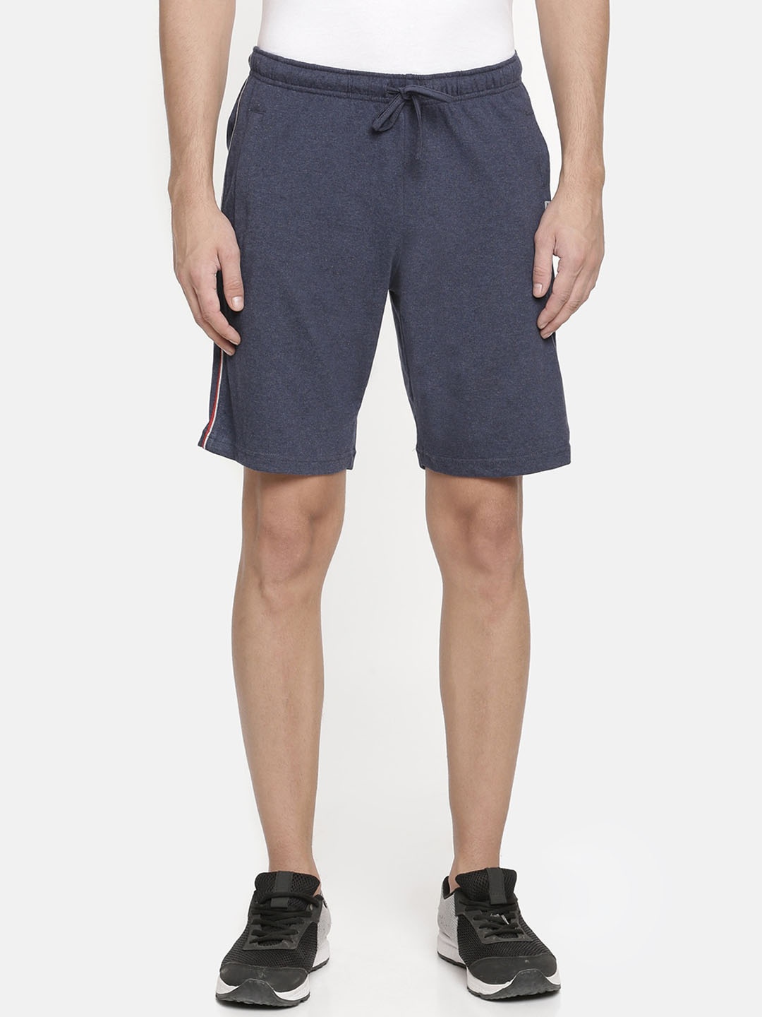 

Macroman M-Series Men Mid Rise Knitted Sports Shorts, Blue