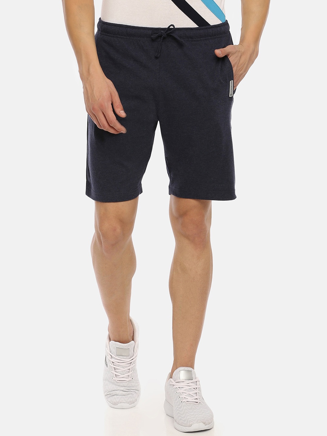 

Macroman M-Series Men Mid-Rise Sports Shorts, Navy blue