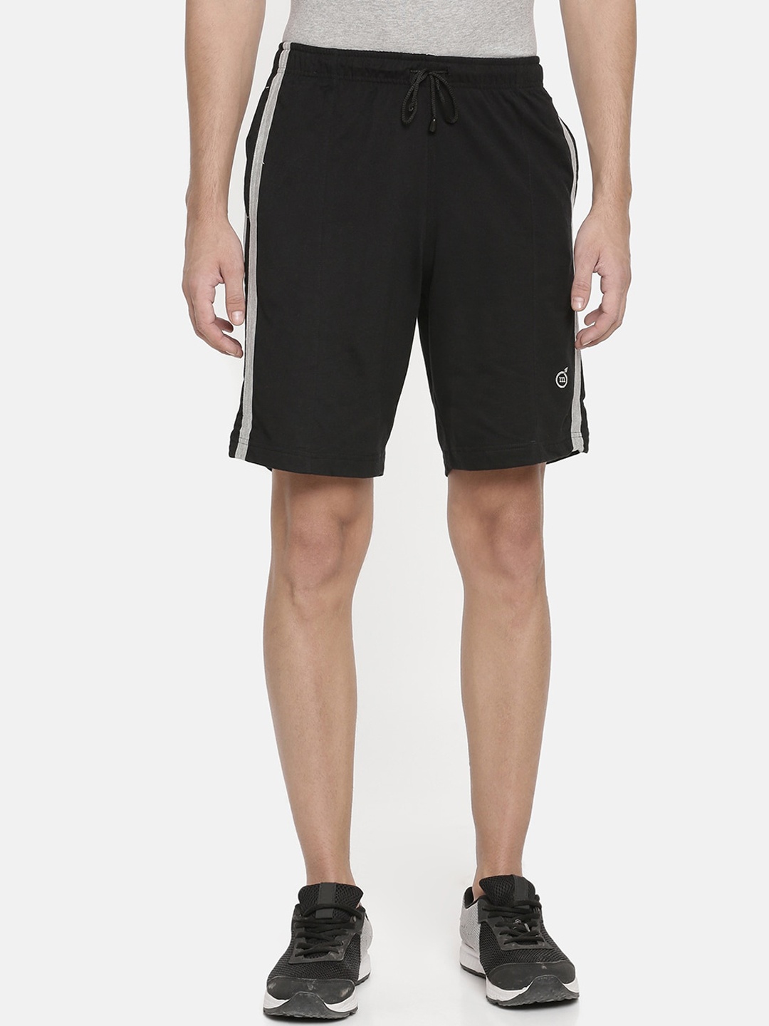 

Macroman M-Series Men Mid Rise Pure Cotton Sports Shorts, Black