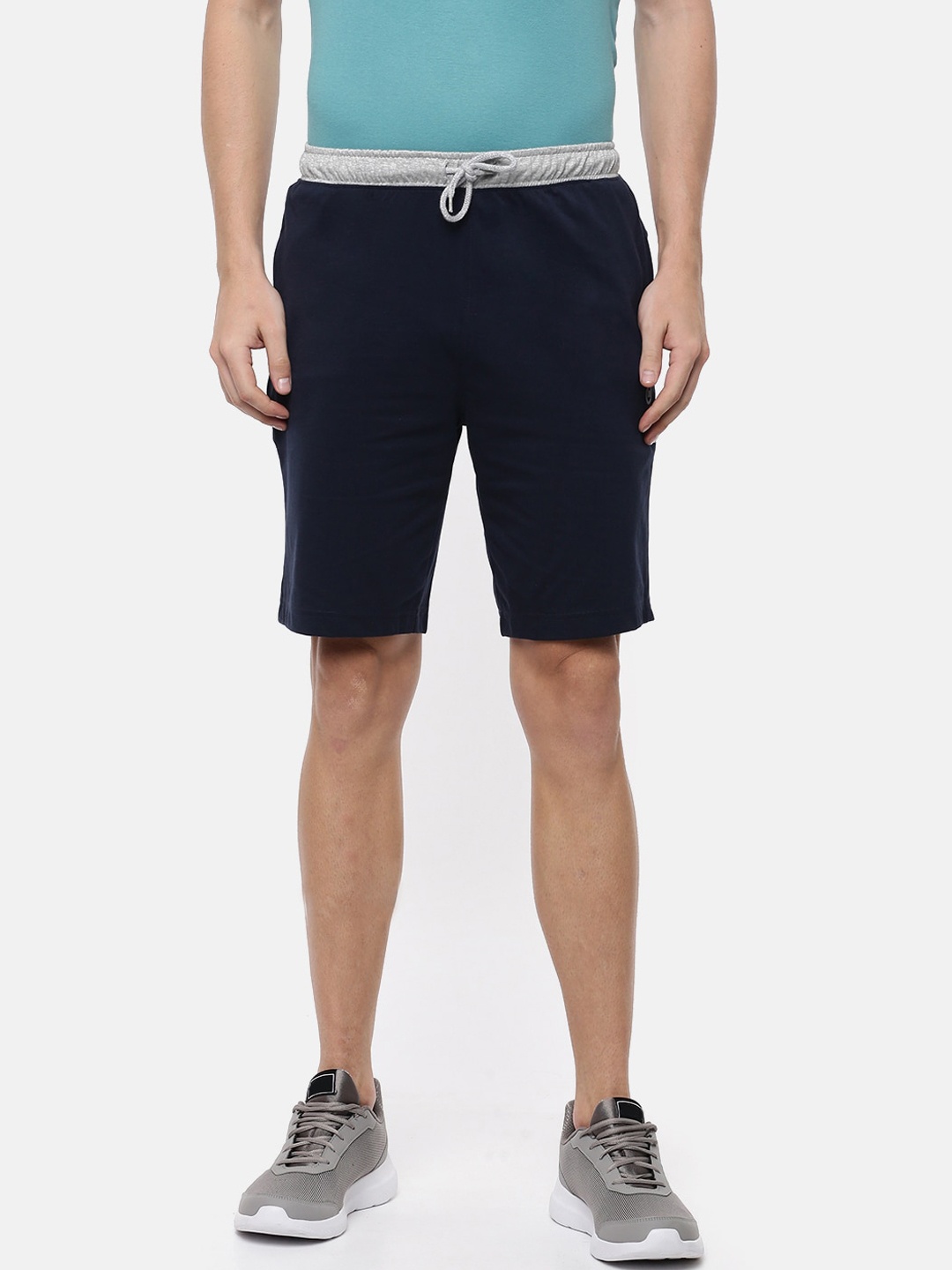 

Macroman M-Series Men Mid Rise Sports Shorts, Navy blue