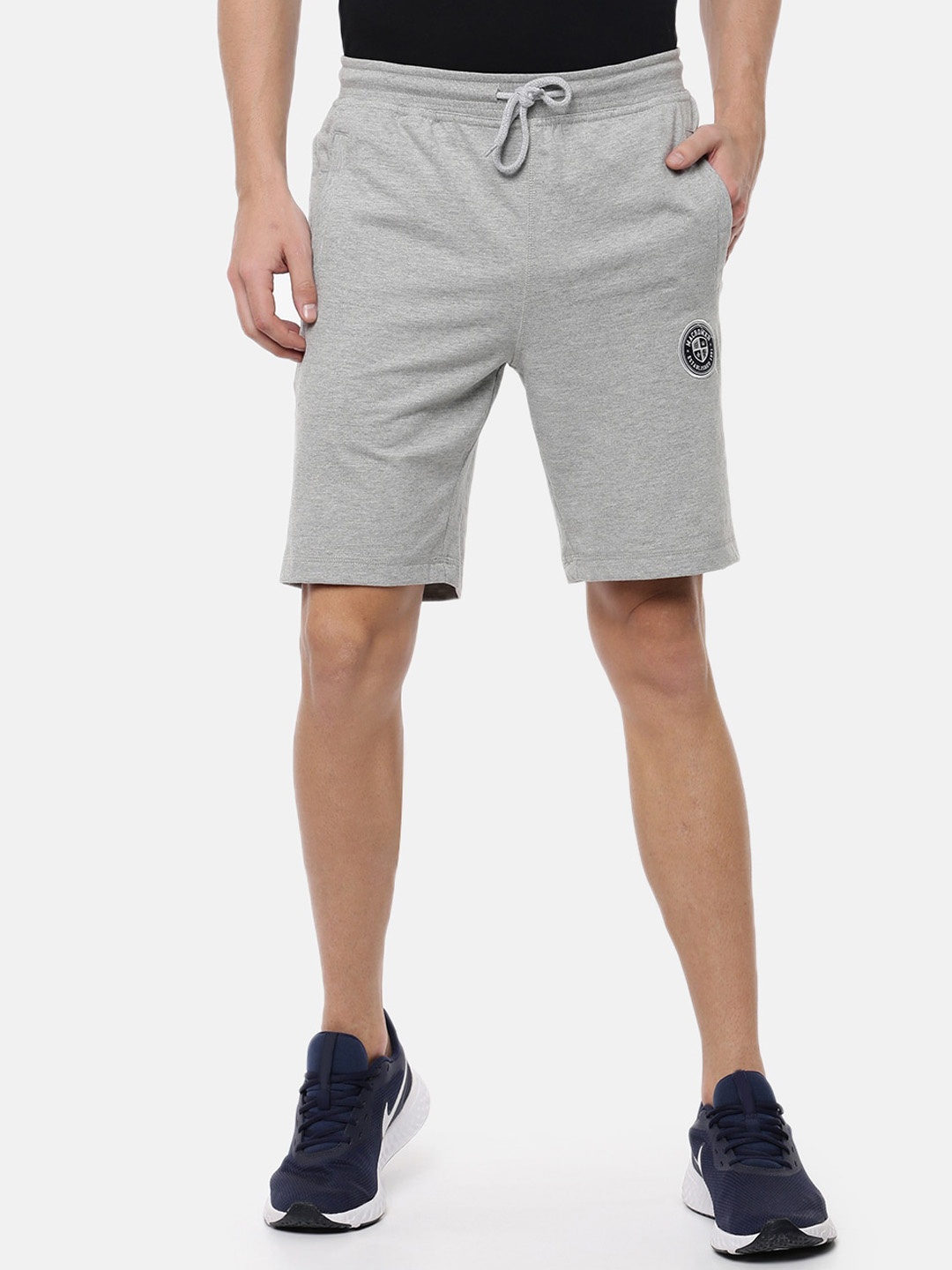 

Macroman M-Series Men Mid-Rise Regular Shorts, Grey melange