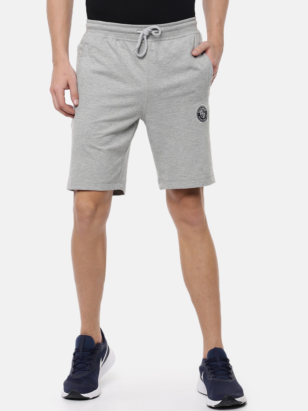 

Macroman M-Series Men Mid-Rise Regular Shorts, Grey melange