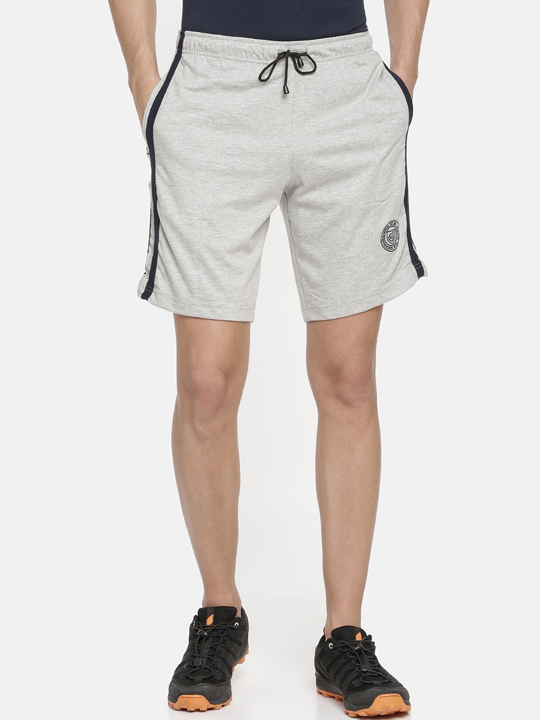 

Macroman M-Series Men Mid-Rise Sports Shorts, Grey melange