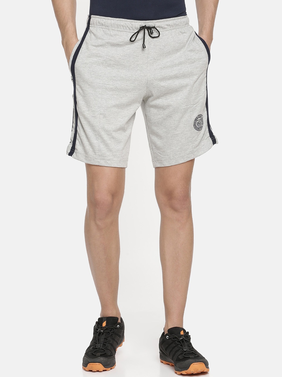 

Macroman M-Series Men Pure Cotton Sports Shorts, Grey melange
