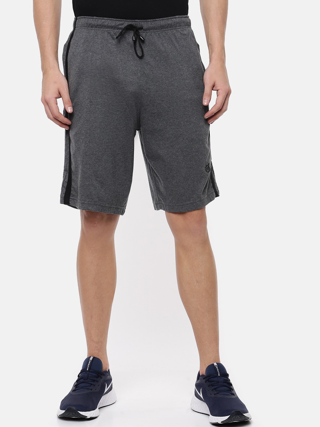 

Macroman M-Series Men Mid-Rise Pure Cotton Shorts, Grey