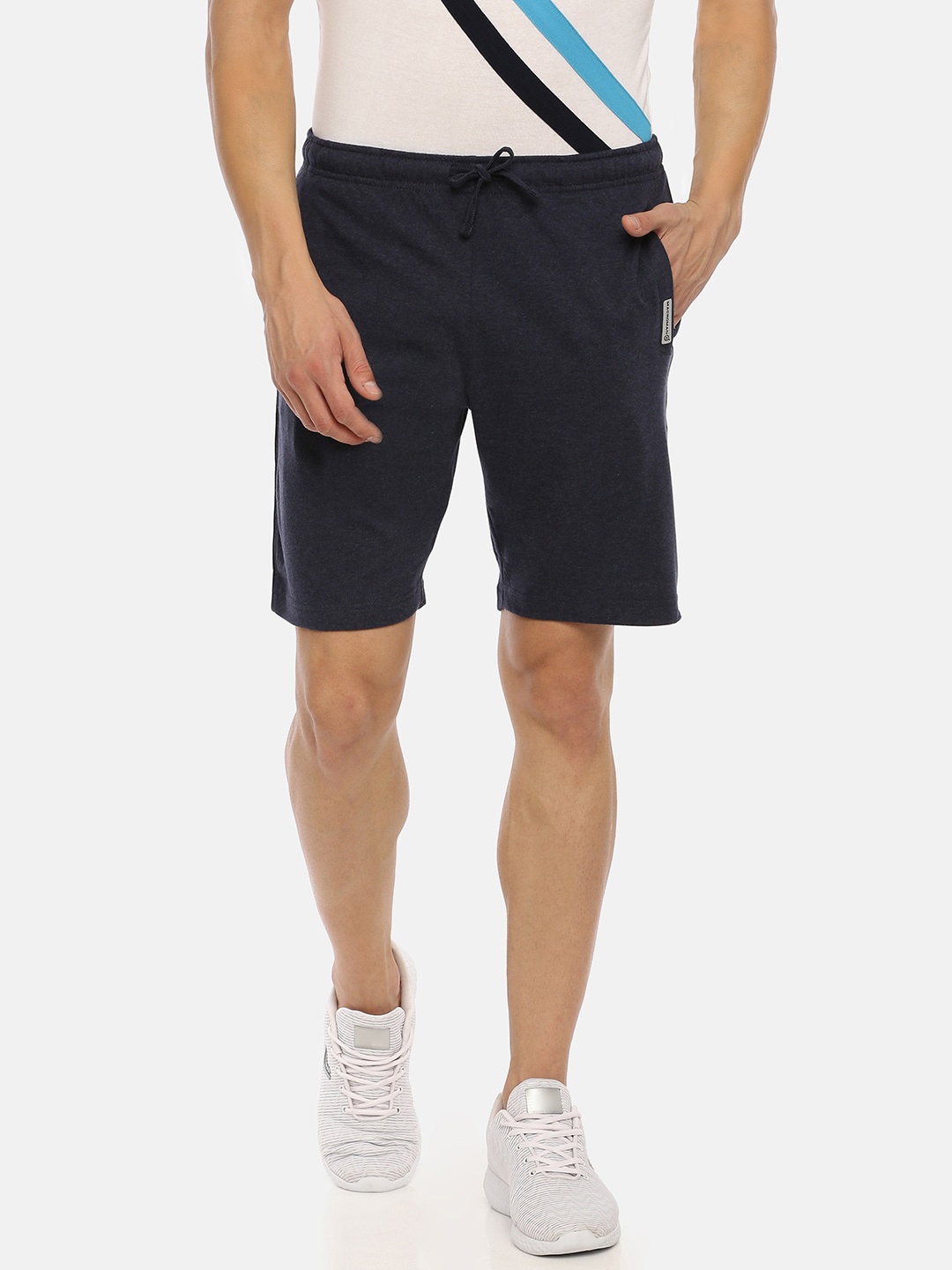 

Macroman M-Series Men Mid-Rise Regular Shorts, Navy blue