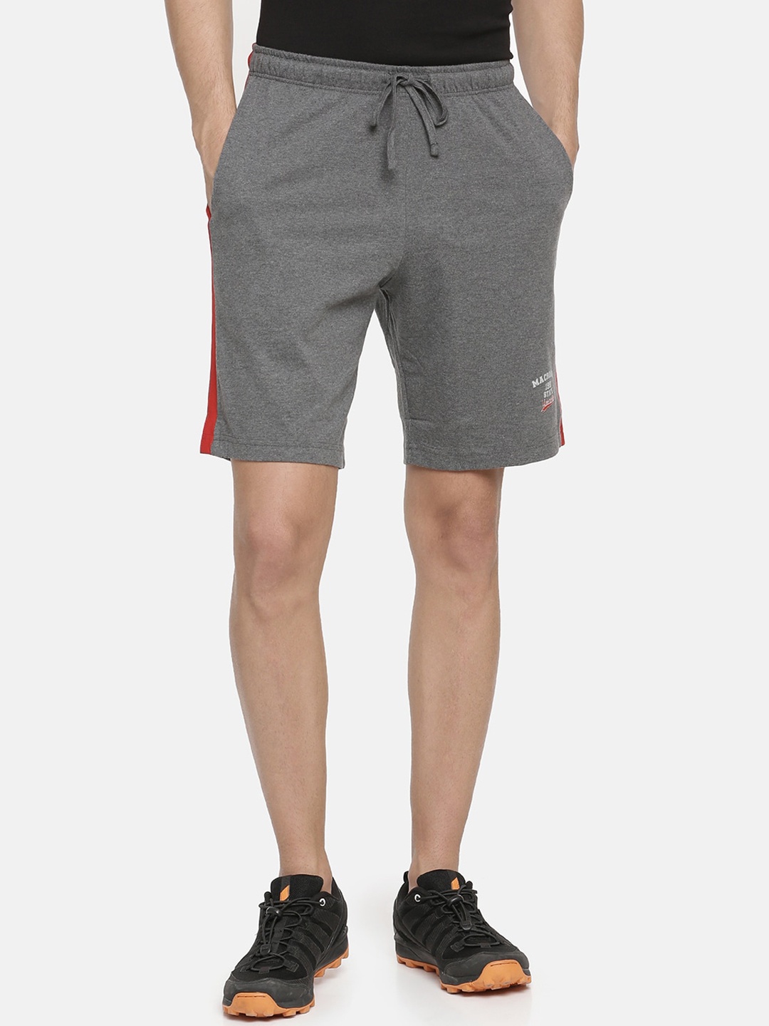 

Macroman M-Series Men Mid-Rise Regular Shorts, Grey