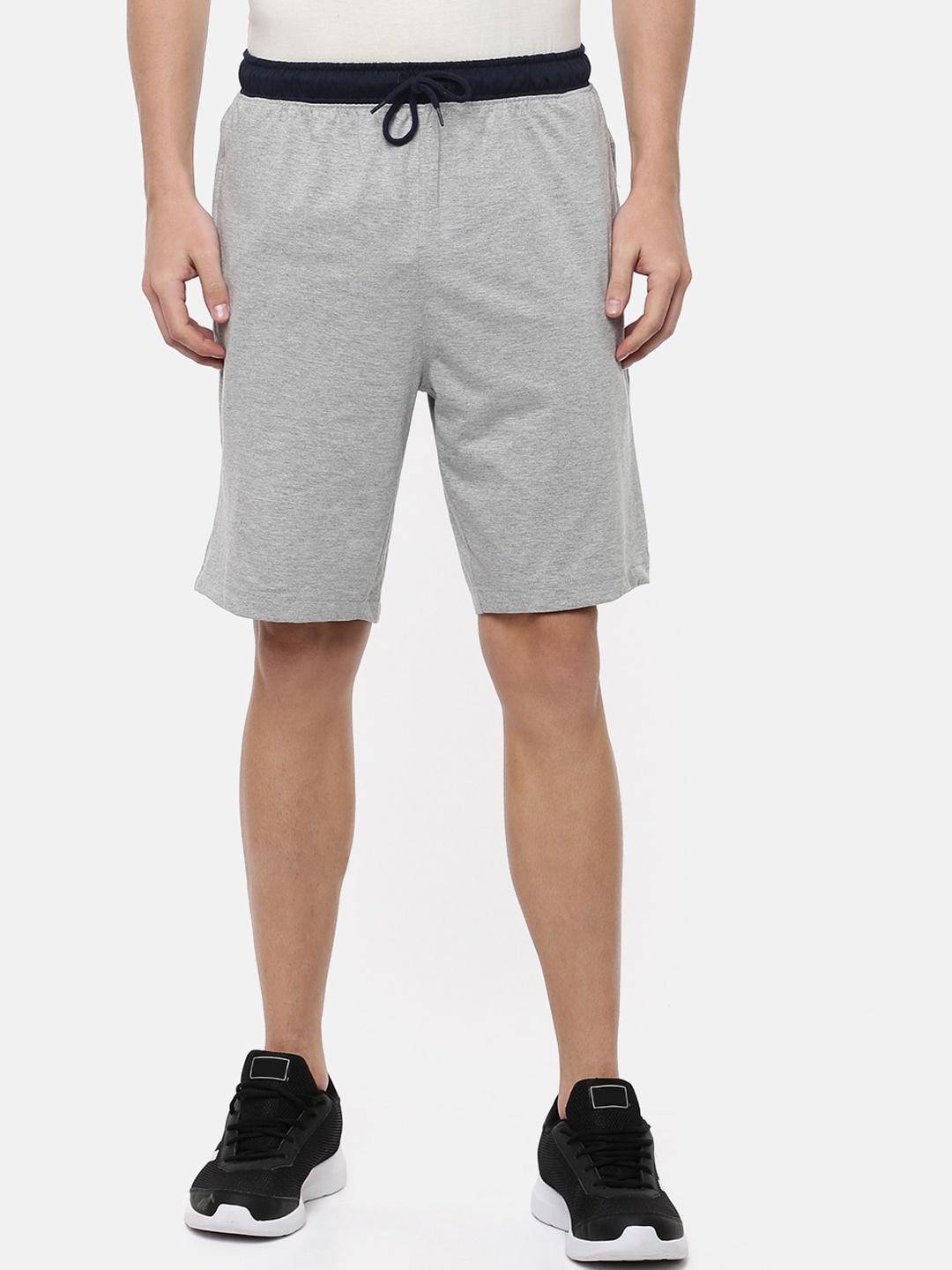 

Macroman M-Series Men Mid-Rise Regular Shorts, Grey melange