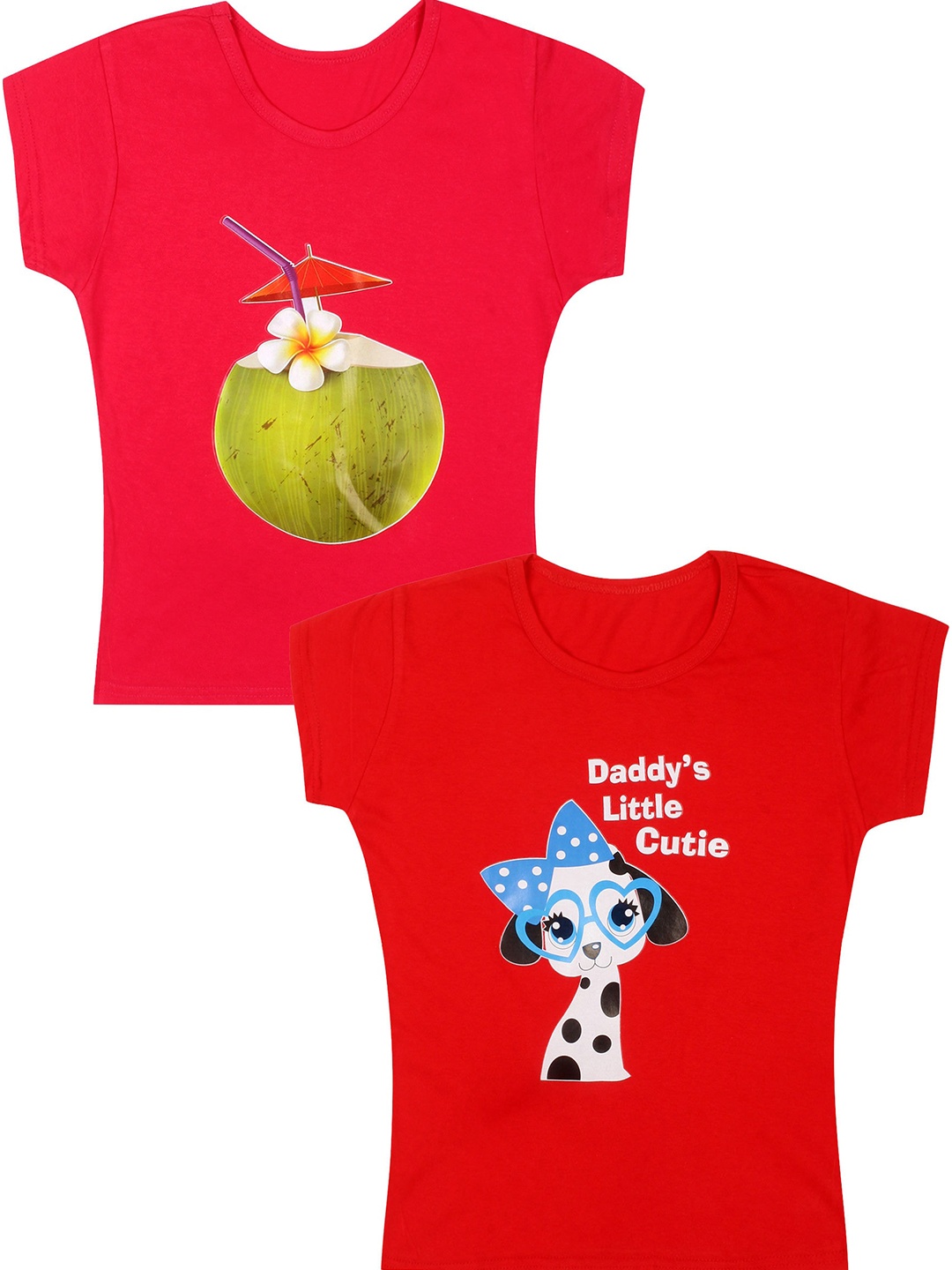 

CAREPLUS Pack Of 2 Assorted Graphic Printed Cotton T-shirt