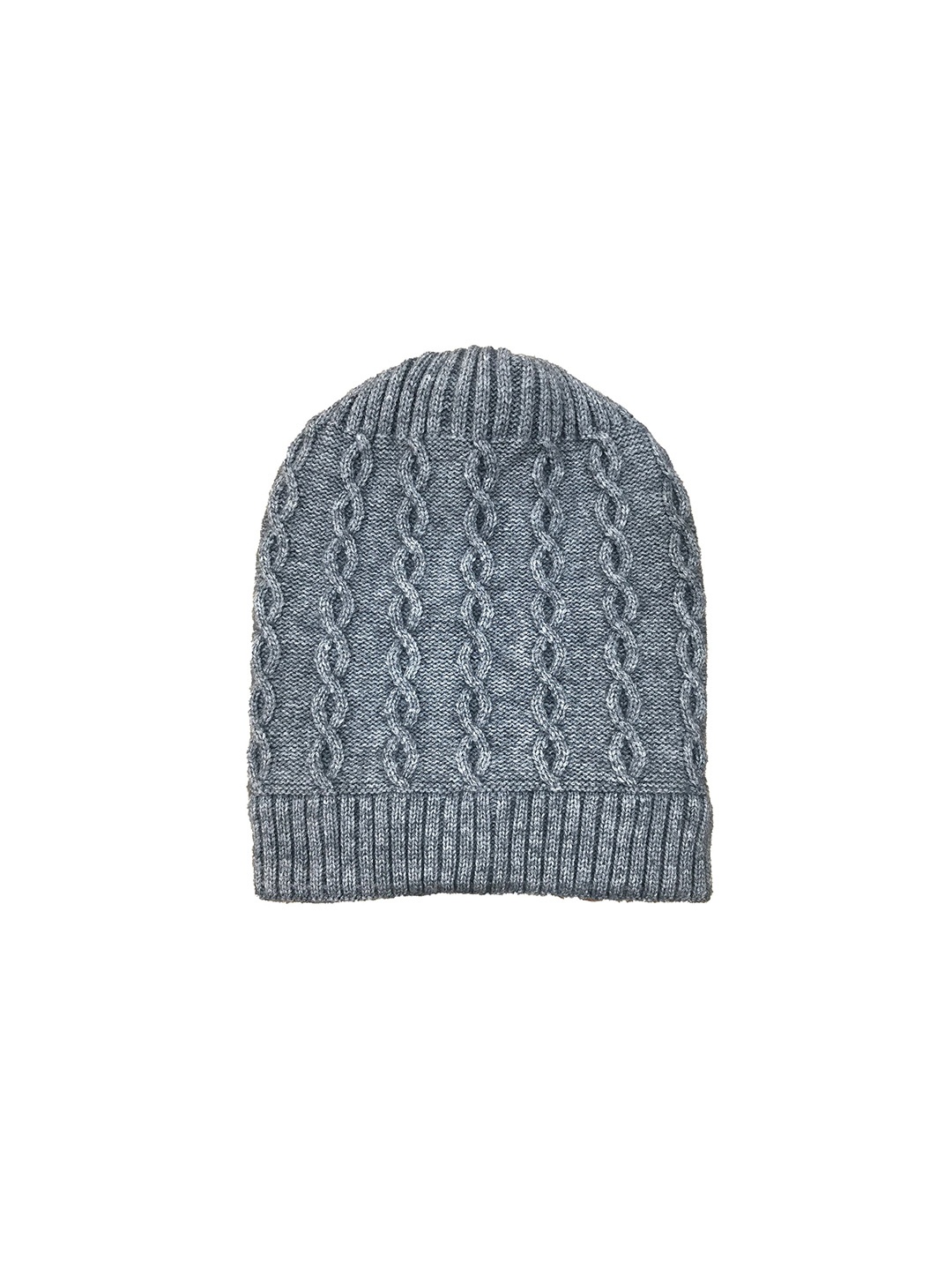 

Gajraj Self Design Woollen Beanie, Grey