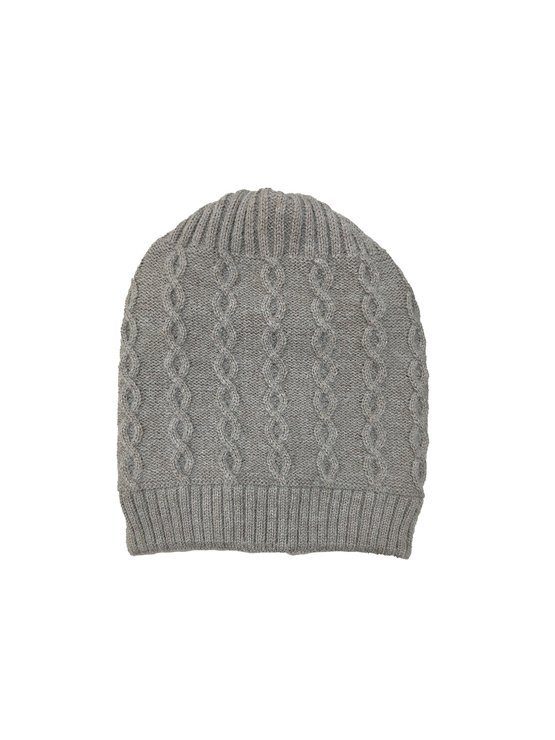 

Gajraj Cable Knit Woollen Beanie, Grey