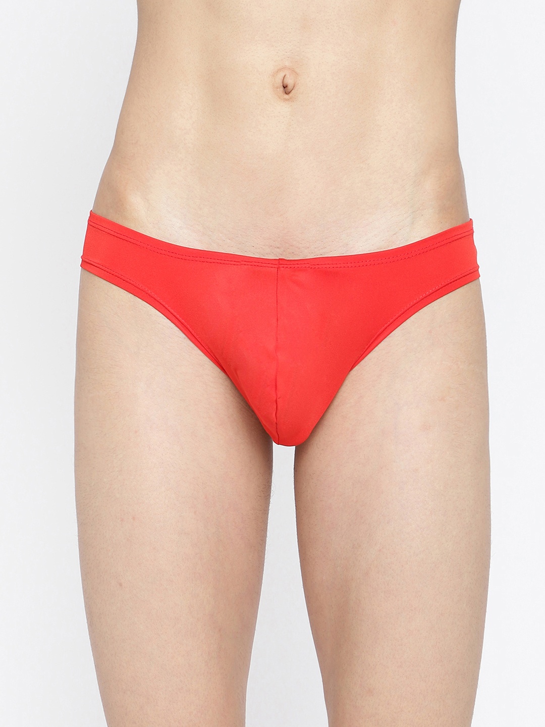 

BASIICS by La Intimo Men Featherlight Bikini Brief, Red