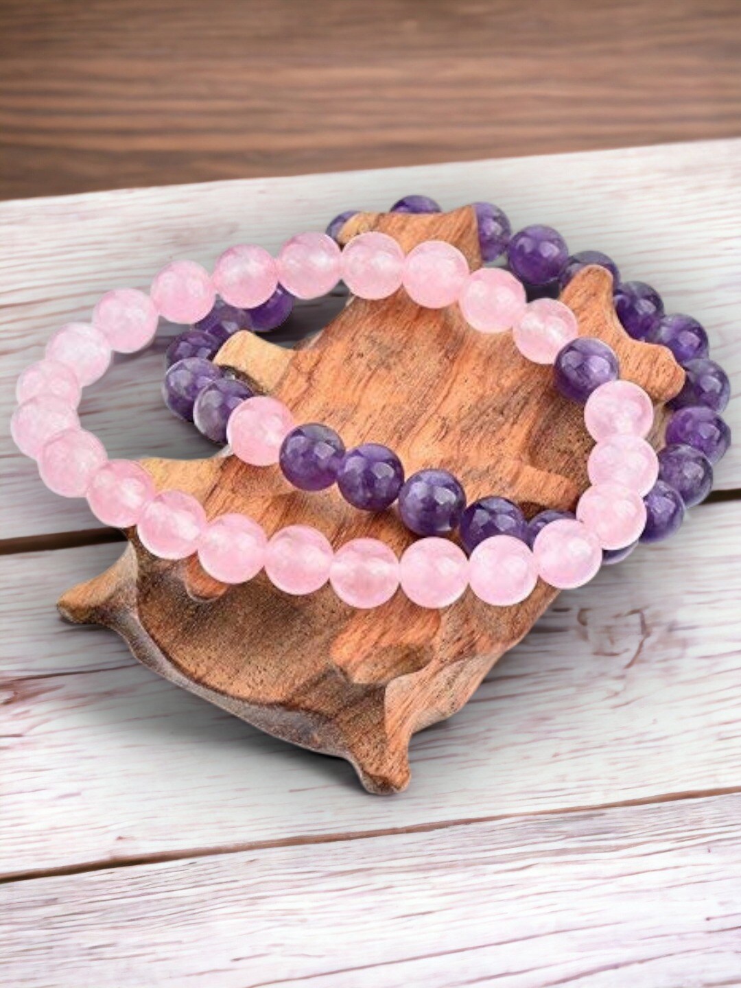 

HOT AND BOLD Set Of 2 Beaded Bracelets, Pink