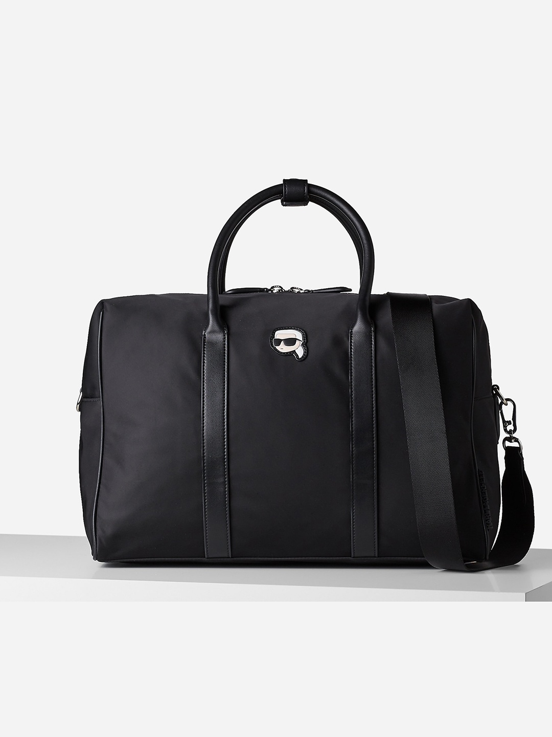 

Karl Lagerfeld Textured Structured Handheld Bag, Black