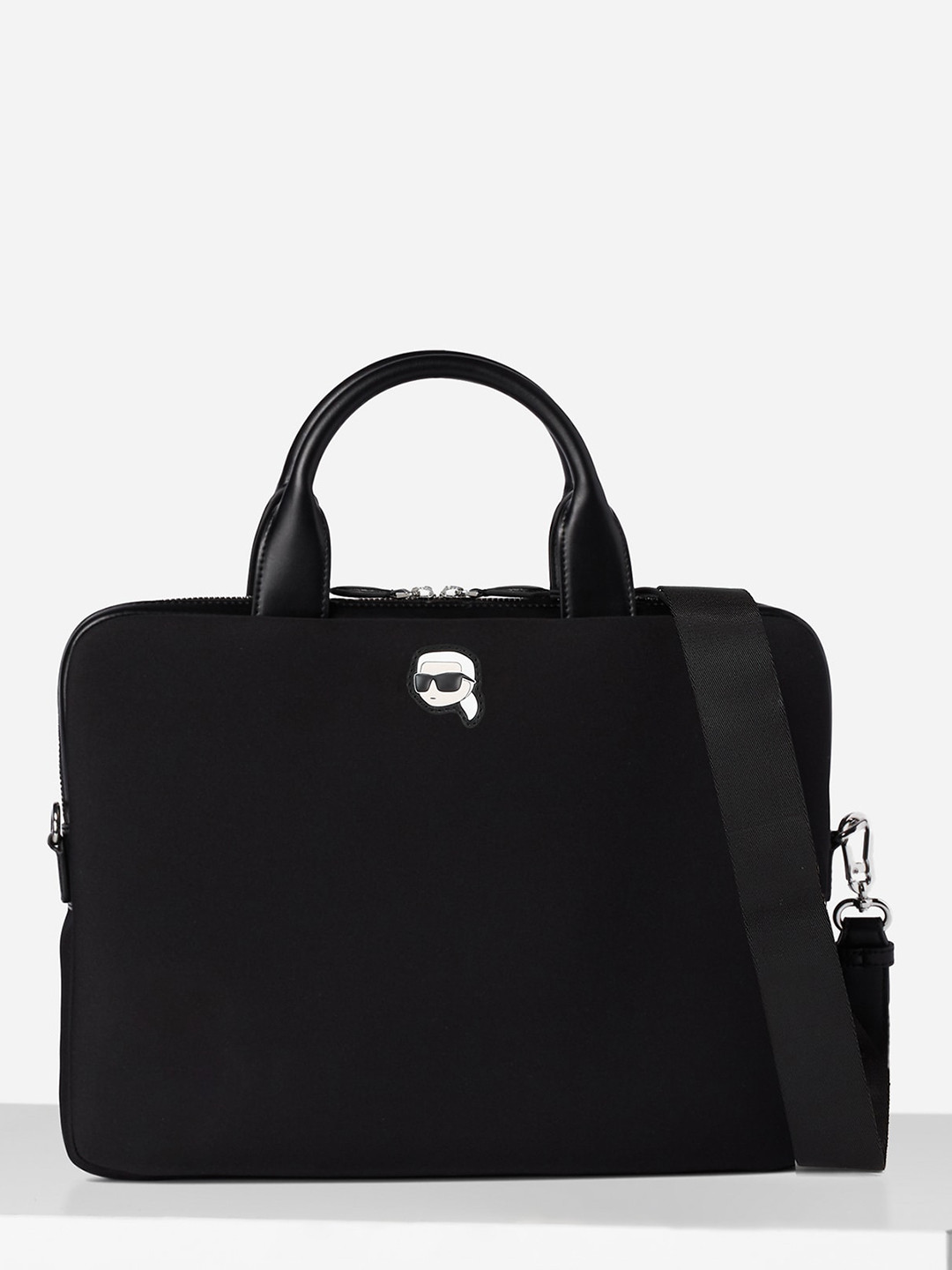 

Karl Lagerfeld Textured Laptop Bag, Black