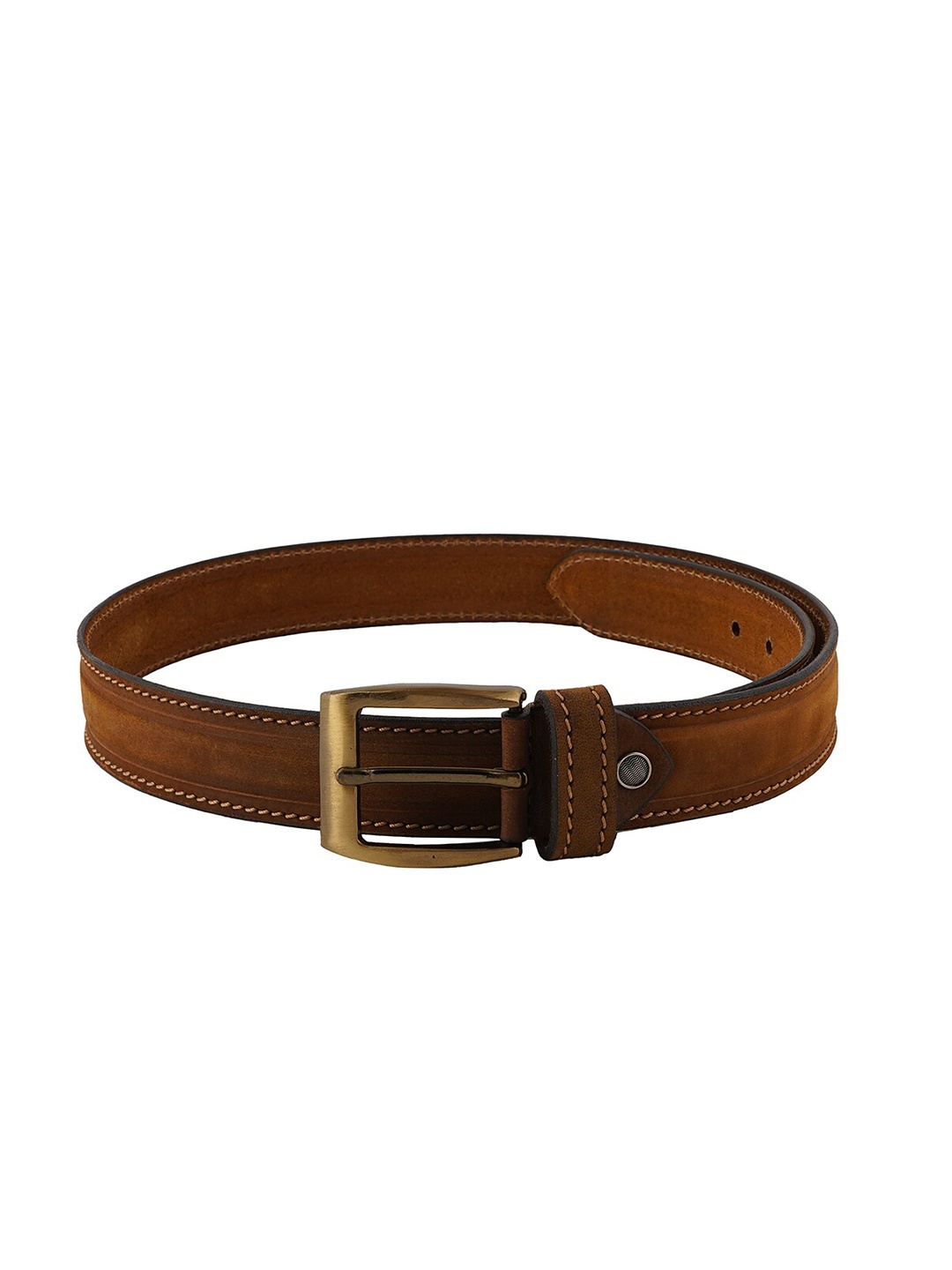 

Style Shoes Men Wide Belt with Tang Closure, Brown
