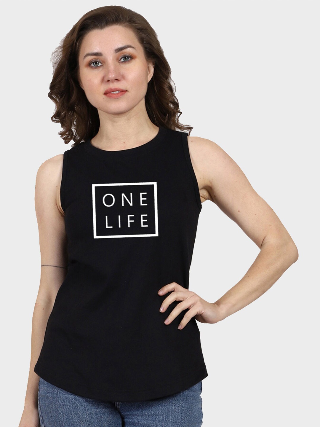 

T-SHIRT TRUCK Typography Printed Cotton T-shirt, Black