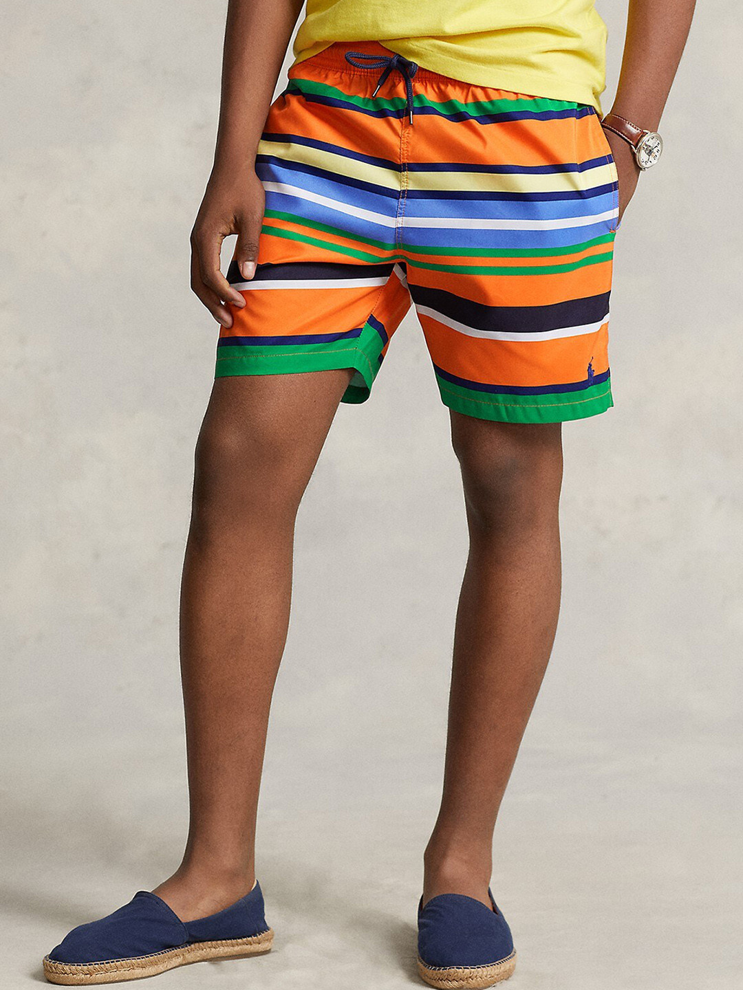 

Polo Ralph Lauren Men Striped Swim Shorts, Orange