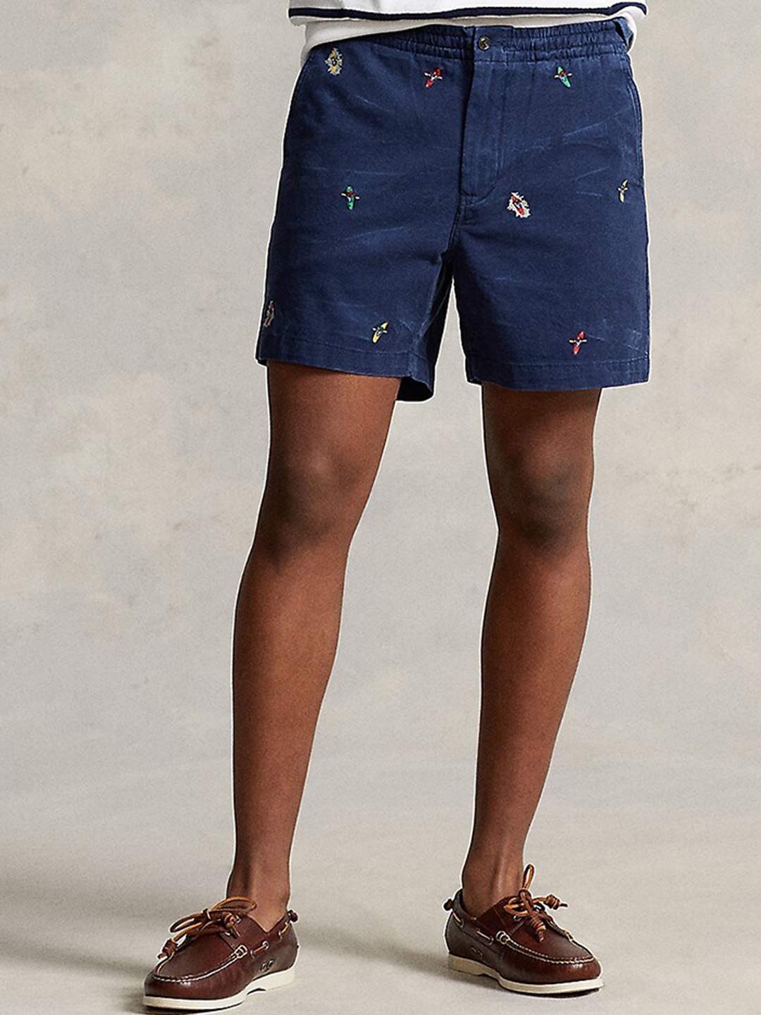 

Polo Ralph Lauren Men Embroidered Cotton Chino Shorts, Navy blue