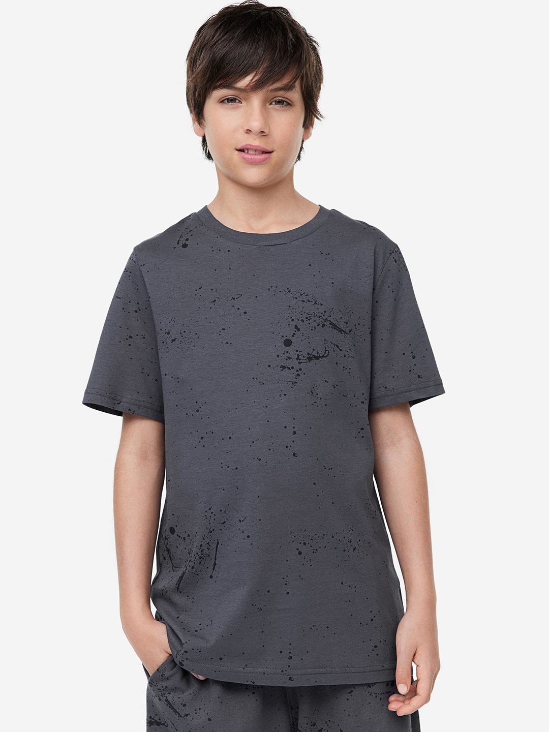 

H&M Boys Pure Cotton T-shirt, Grey