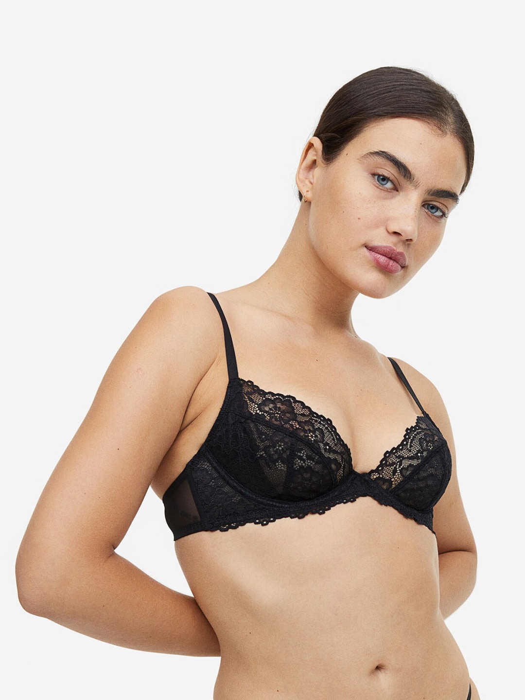 

H&M Women Pack Of 2 Non Padded Bra, Black