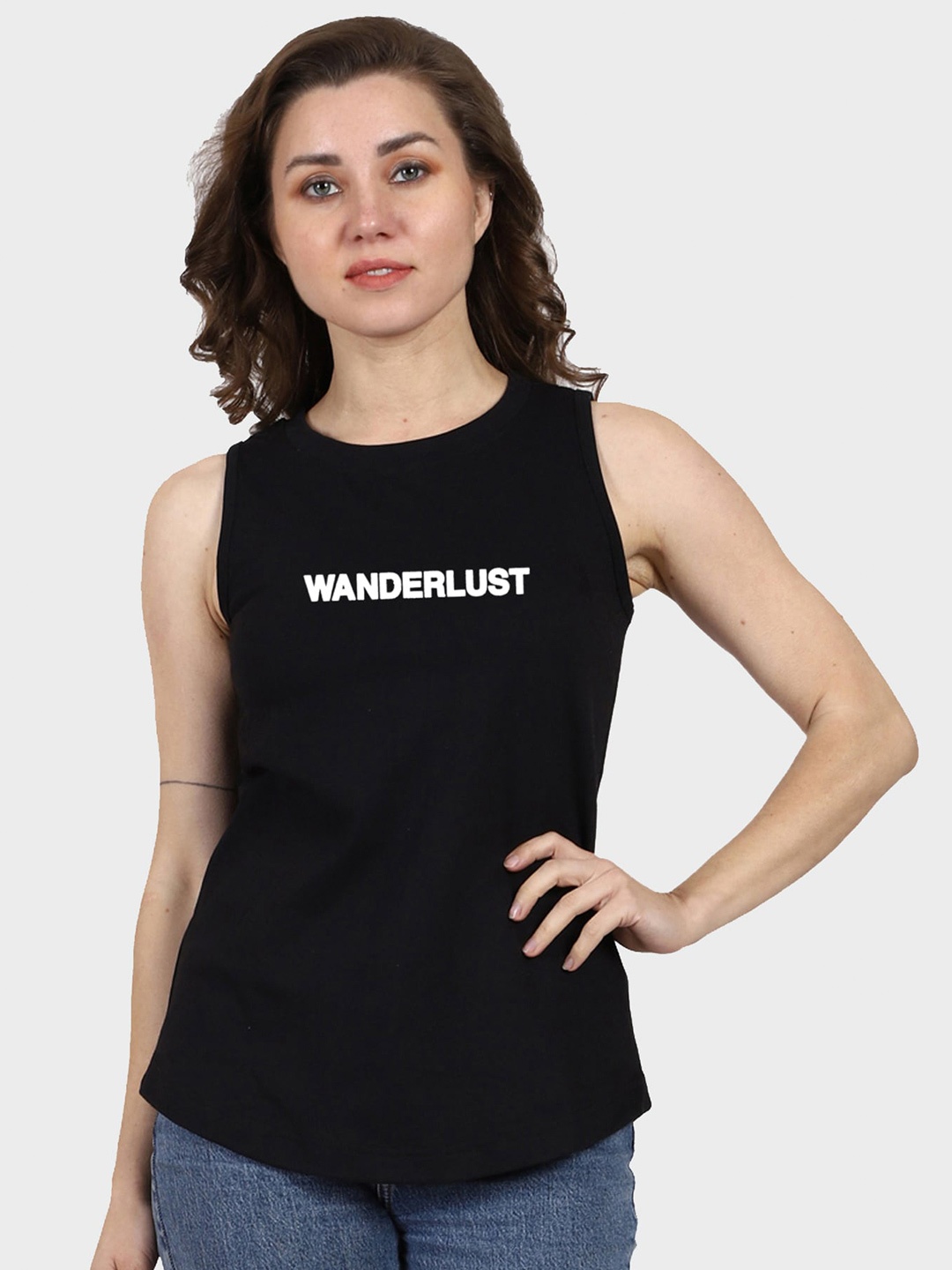 

T-SHIRT TRUCK Typography Printed Cotton T-shirt, Black