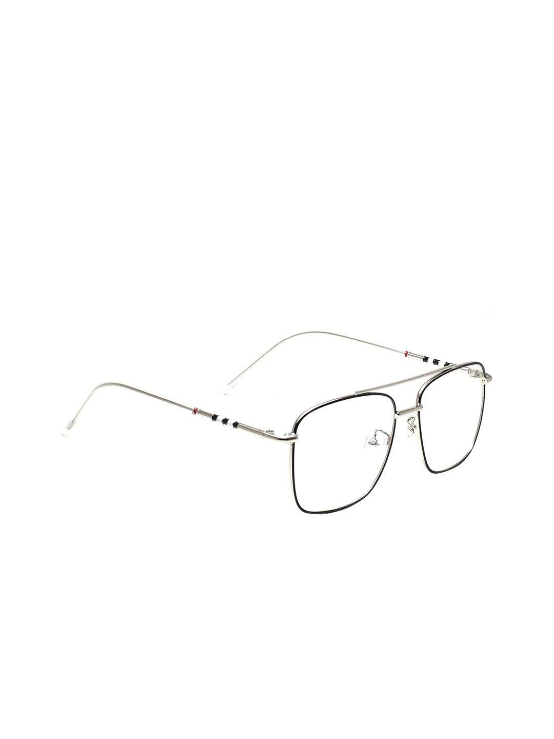 

Peter Jones Eyewear Full Rim Square Frames, Silver