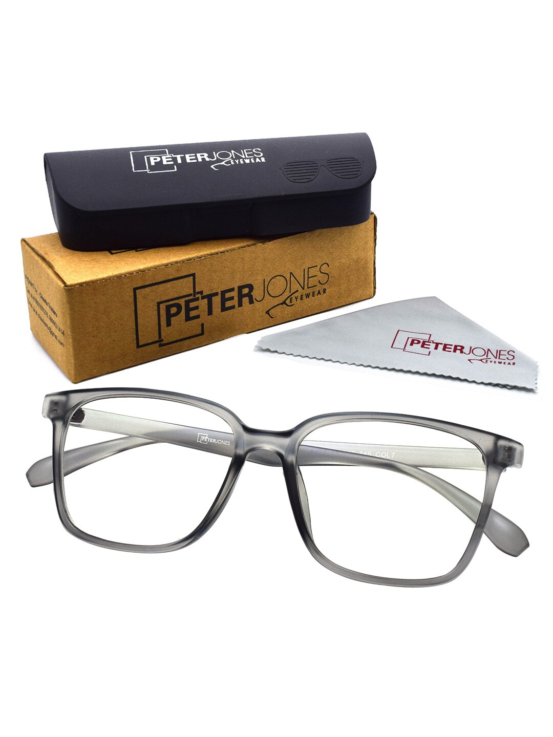 

Peter Jones Eyewear Full Rim Square Frame 2369GT_F, Grey