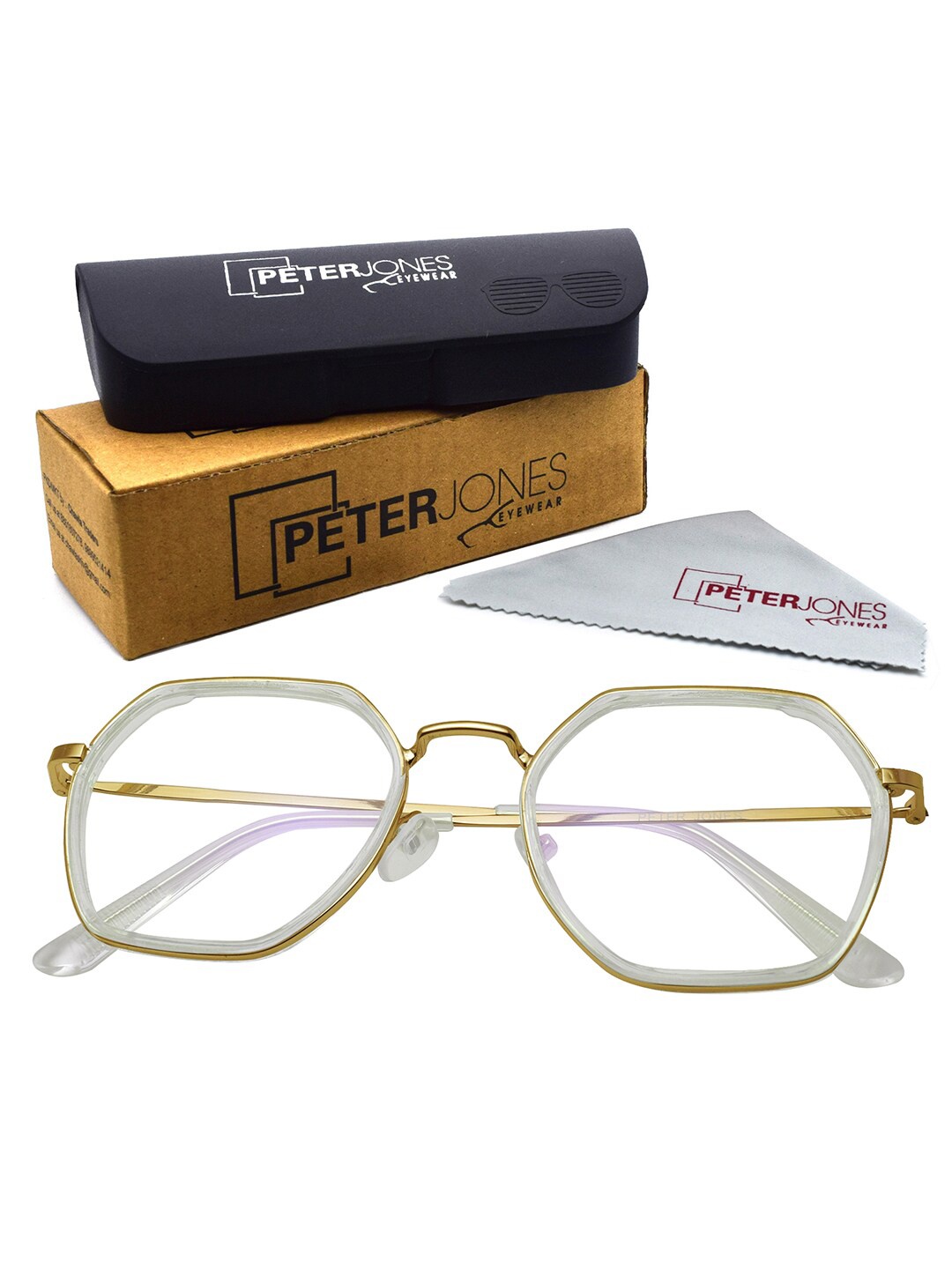 

Peter Jones Eyewear Full Rim Oversized Frame 2051T_F, Transparent
