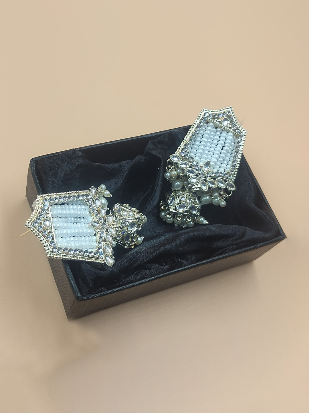 

Rhymee Silver-Plated Beaded Drop Earrings