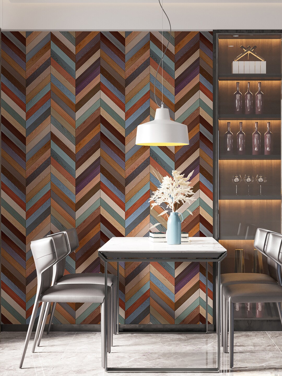

PAPER PLANE DESIGN Brown & Blue Printed Waterproof Wallpaper