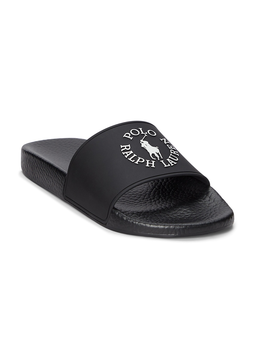 

Polo Ralph Lauren Men Brand Logo Printed Sliders, Black