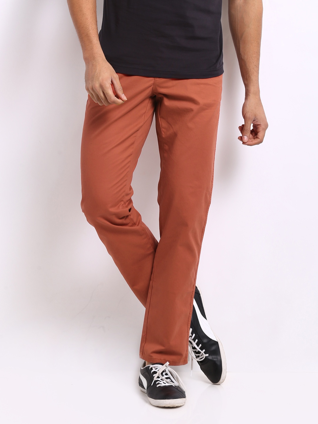

Jack & Jones Men Coral Pink Frank Pablo Chino Trousers