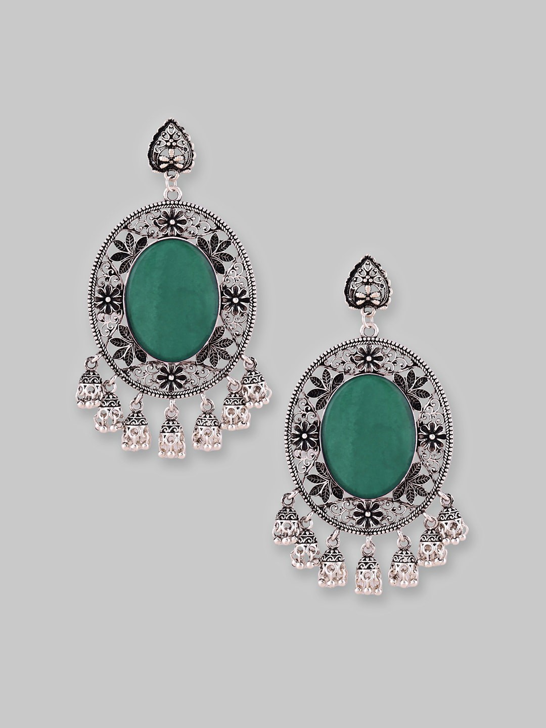 

Samridhi DC Silver-Plated Contemporary Drop Earrings