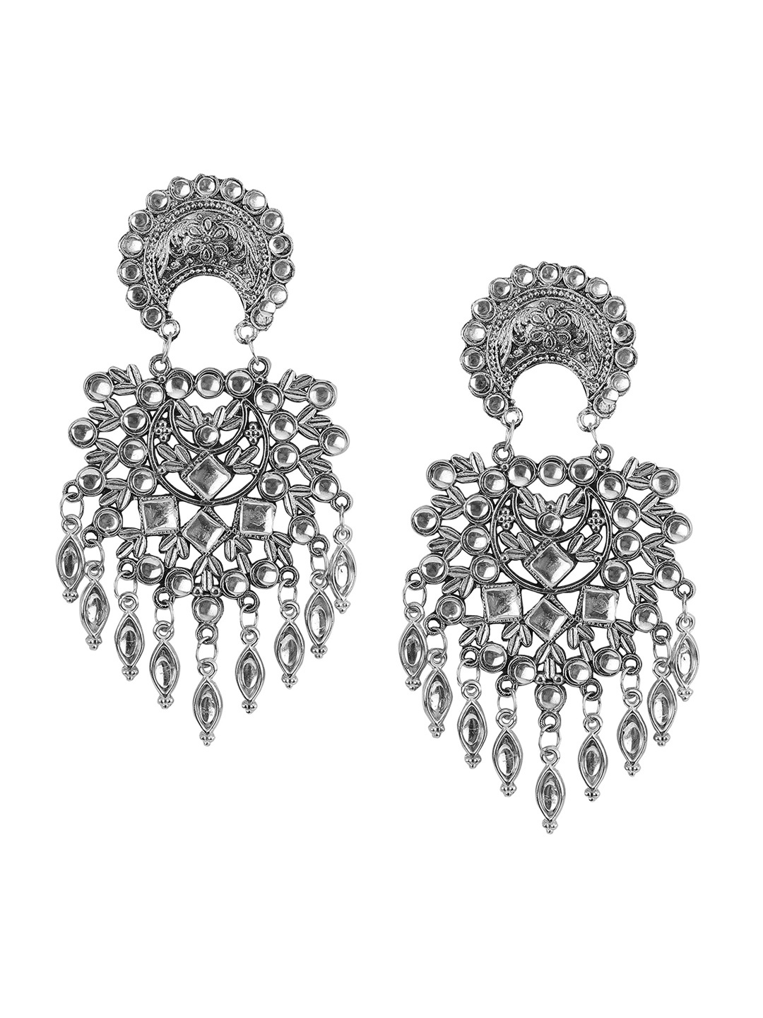 

Samridhi DC Silver-Plated Classic Drop Earrings