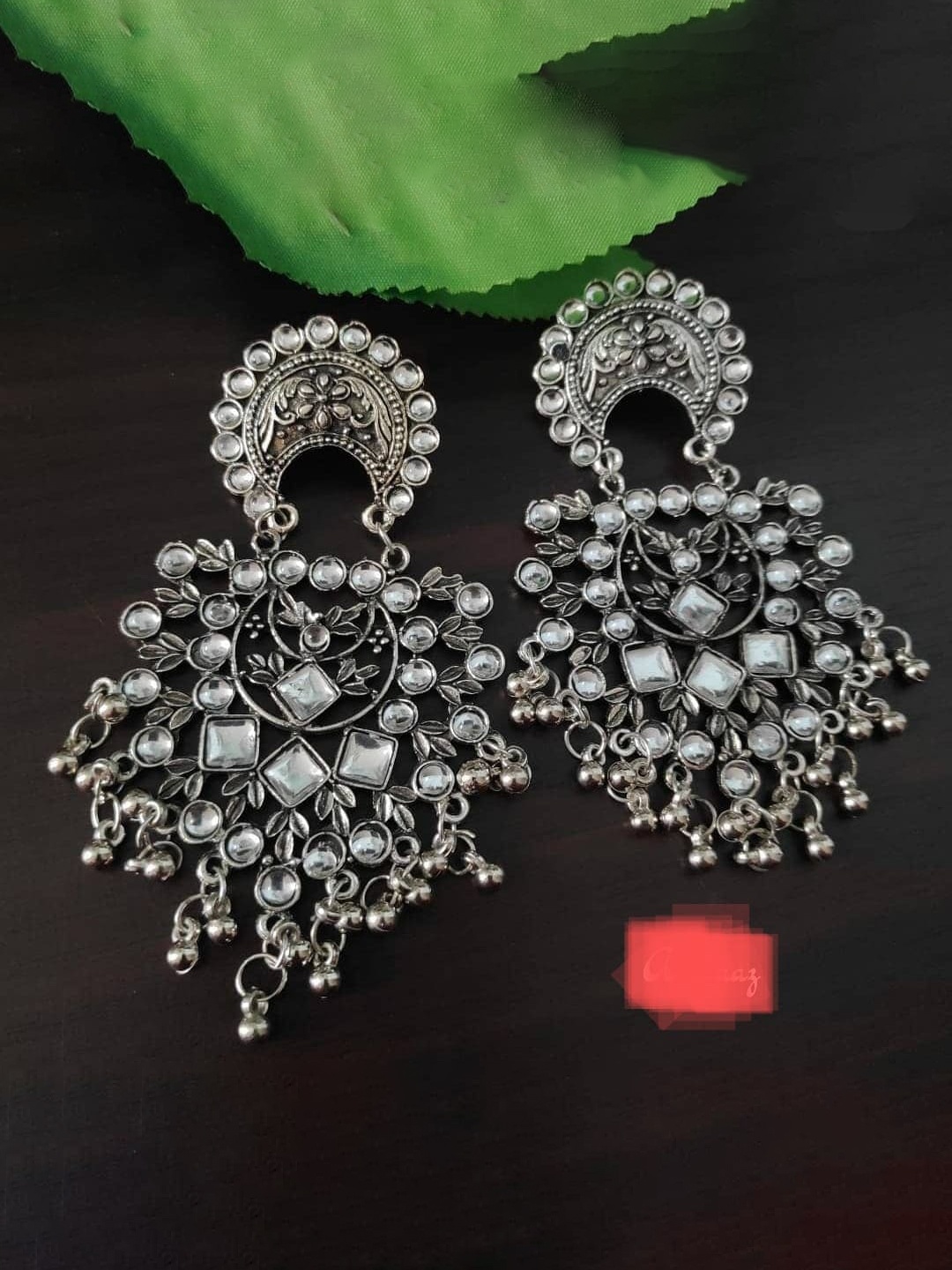 

Samridhi DC Set Of 2 Silver-Plated Oxidised Contemporary Earrings