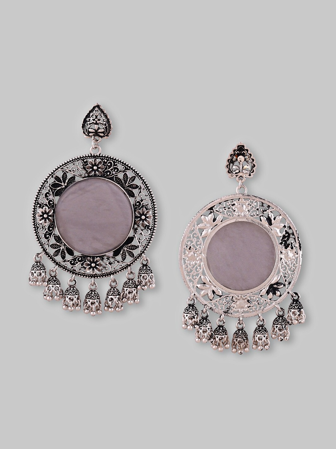 

Samridhi DC Silver-Plated Contemporary Drop Earrings