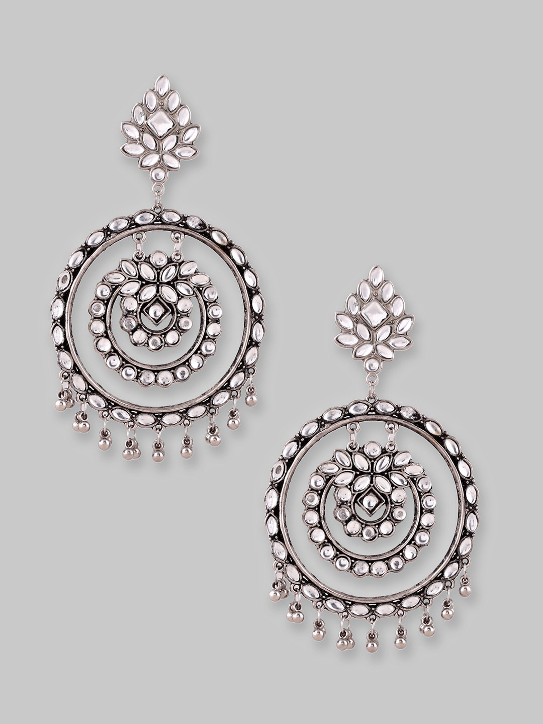 

Samridhi DC Silver-Plated Contemporary Drop Earrings