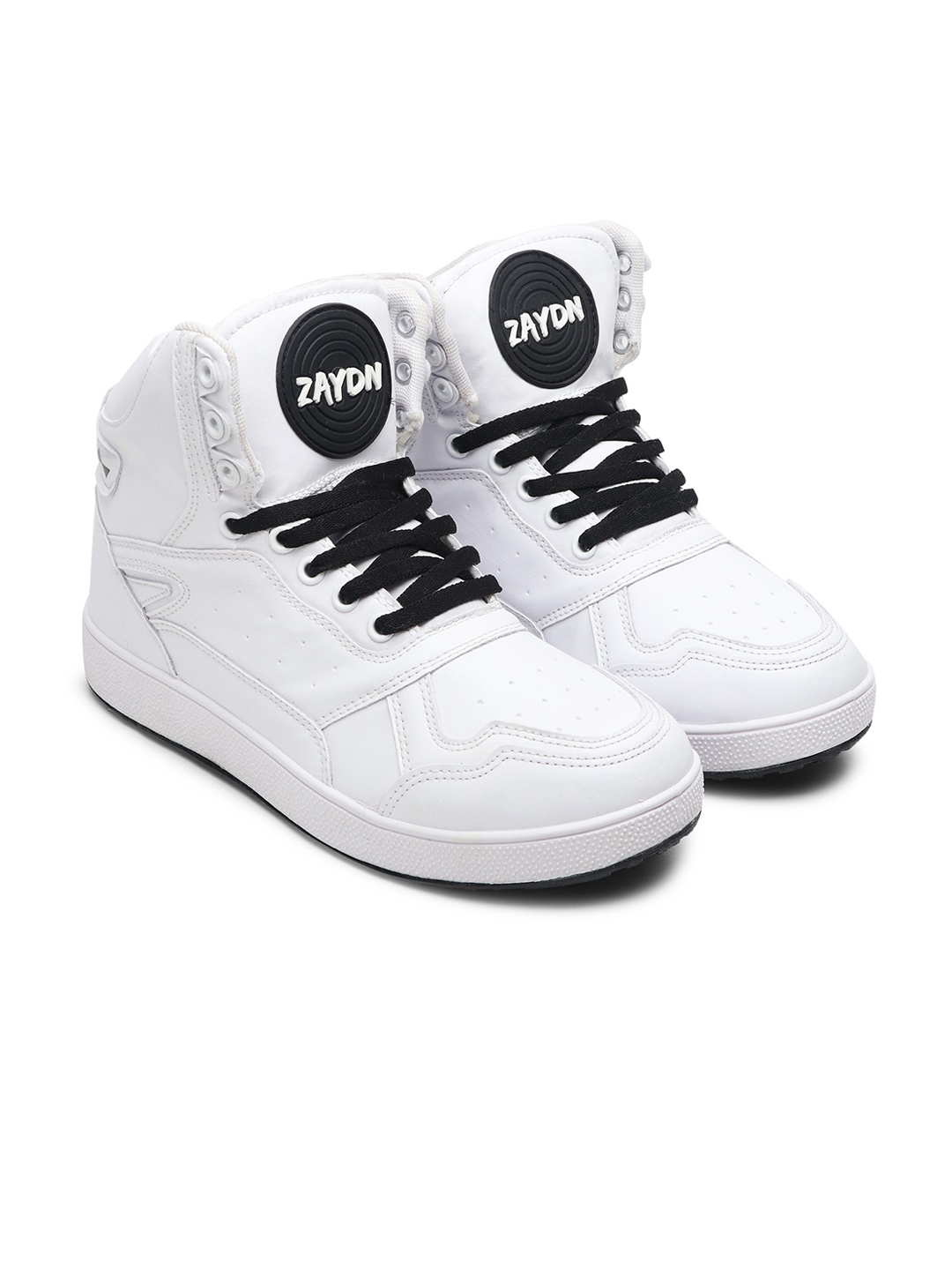 

ZAYDN Men Water Repellent Upper And Memory Foam Insole High-Top Sneakers, White