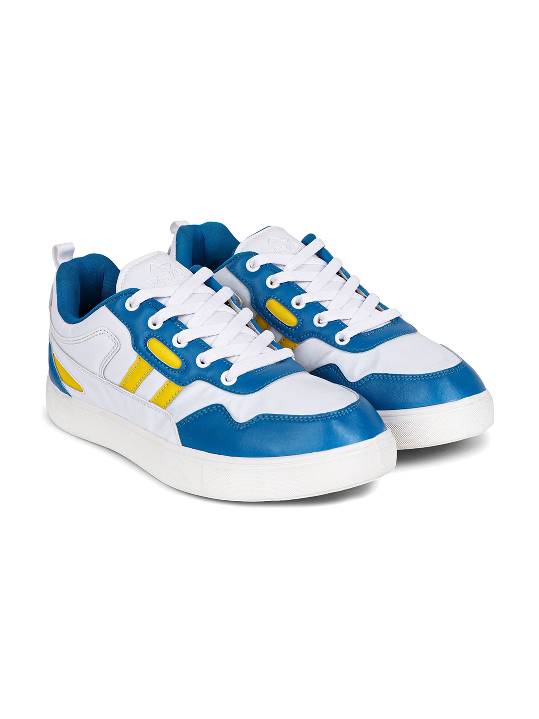 

ZAYDN Men Colourblocked Water Repellent Upper And Memory Foam Insole Sneakers, White